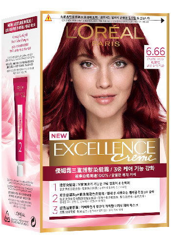 L'Oréal Paris │Hair Dye │Hair Color │ Excellence Creme Double Tube   Pure Red